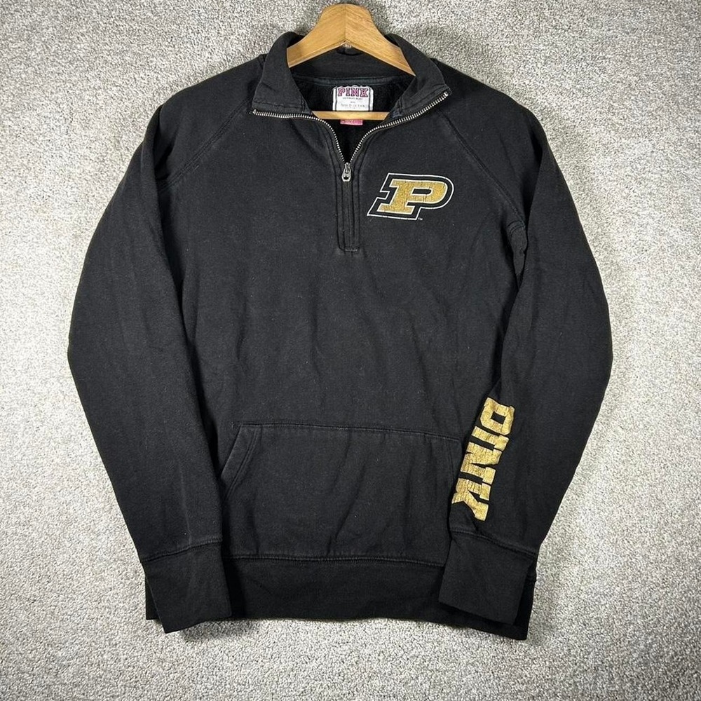Women's Victoria's Secret pink Purdue university college 1/4 sweatshirt Size S